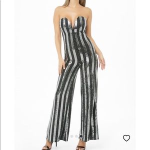 Sequin Flare-leg Jumpsuit